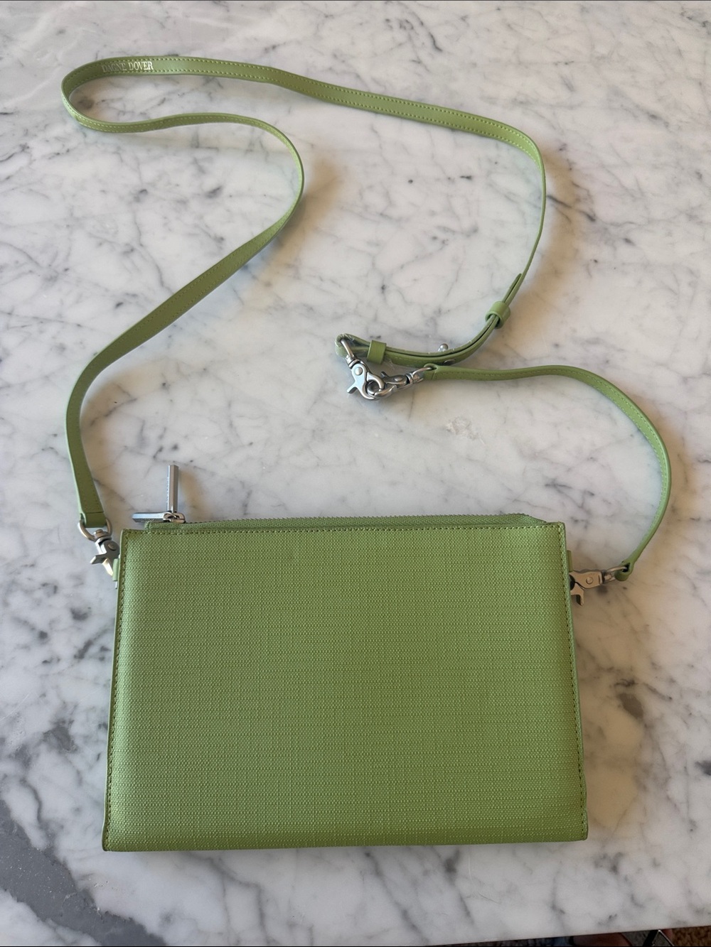 Dagne Dover matcha green convertible crossbody to wristlet travel bag